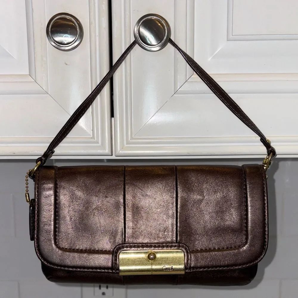 Coach Purse Bag Handbag Kristin Leather Clutch Wristlet Mini Bag Pocketbook